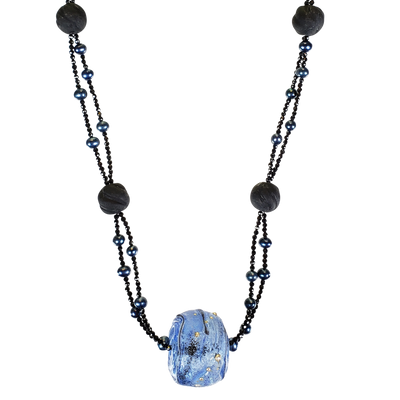 Becker Glass & Pearl Necklace