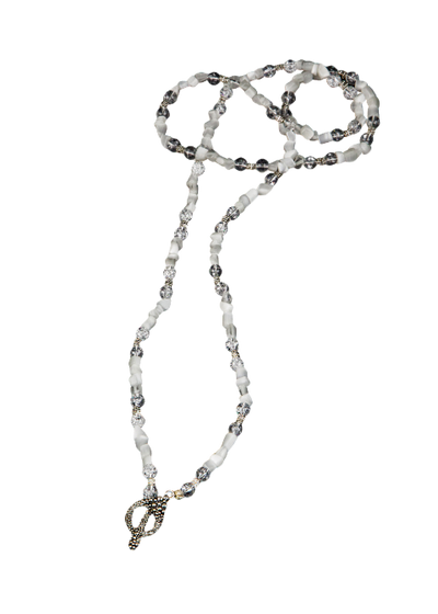 Cat’s Eye Necklace White (33")