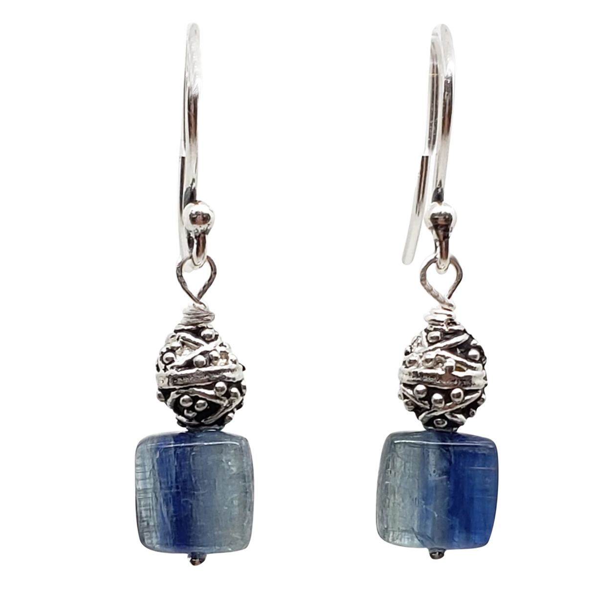 Kyanite & Pewter Single Stone Earrings (S)