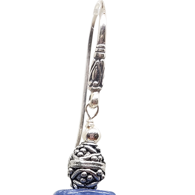 Kyanite Earrings - Sterling Chain Drop