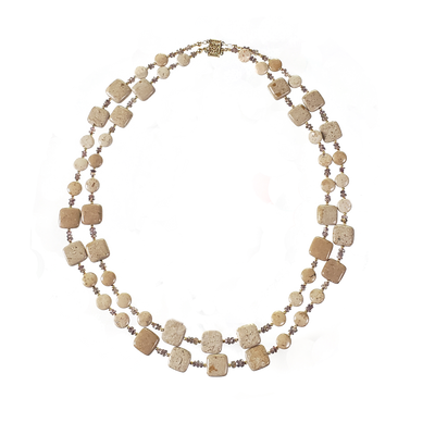 Rivers Stone & Sapphire Necklace - 2 Strand