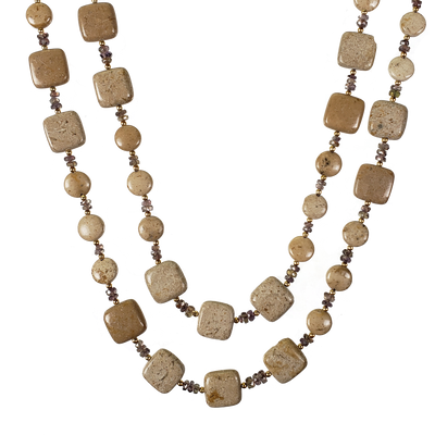 Rivers Stone & Sapphire Necklace - 2 Strand