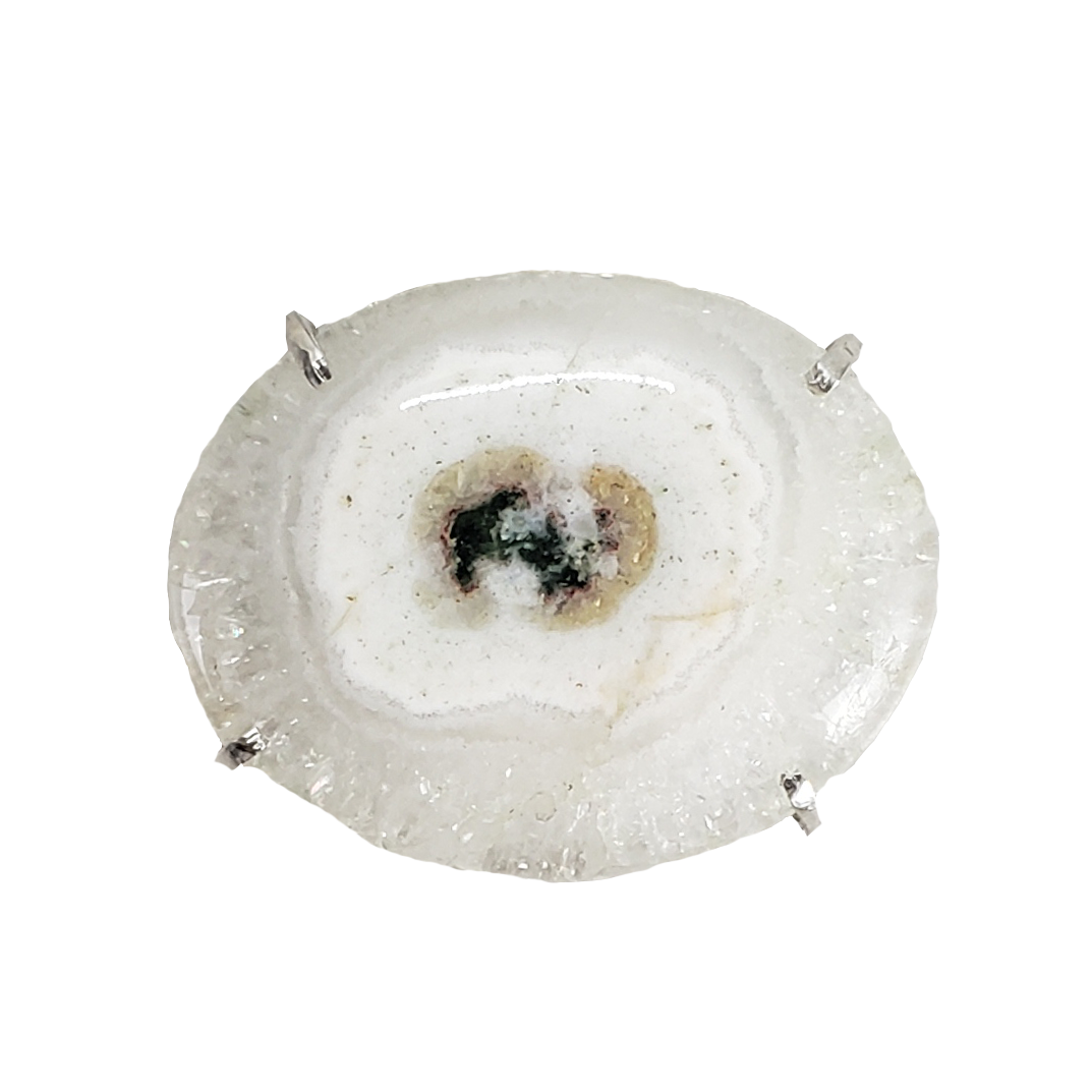 Solar Quartz & Ghana Glass Necklace