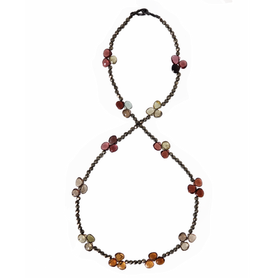 Tundra Sapphire and Pyrite Necklace