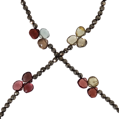 Tundra Sapphire and Pyrite Necklace