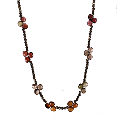 Tundra Sapphire and Pyrite Necklace