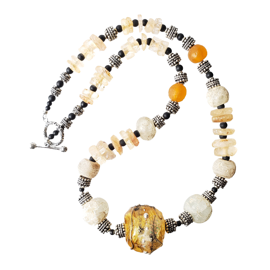 Antique African Glass Beads & Barbara Becker Glass