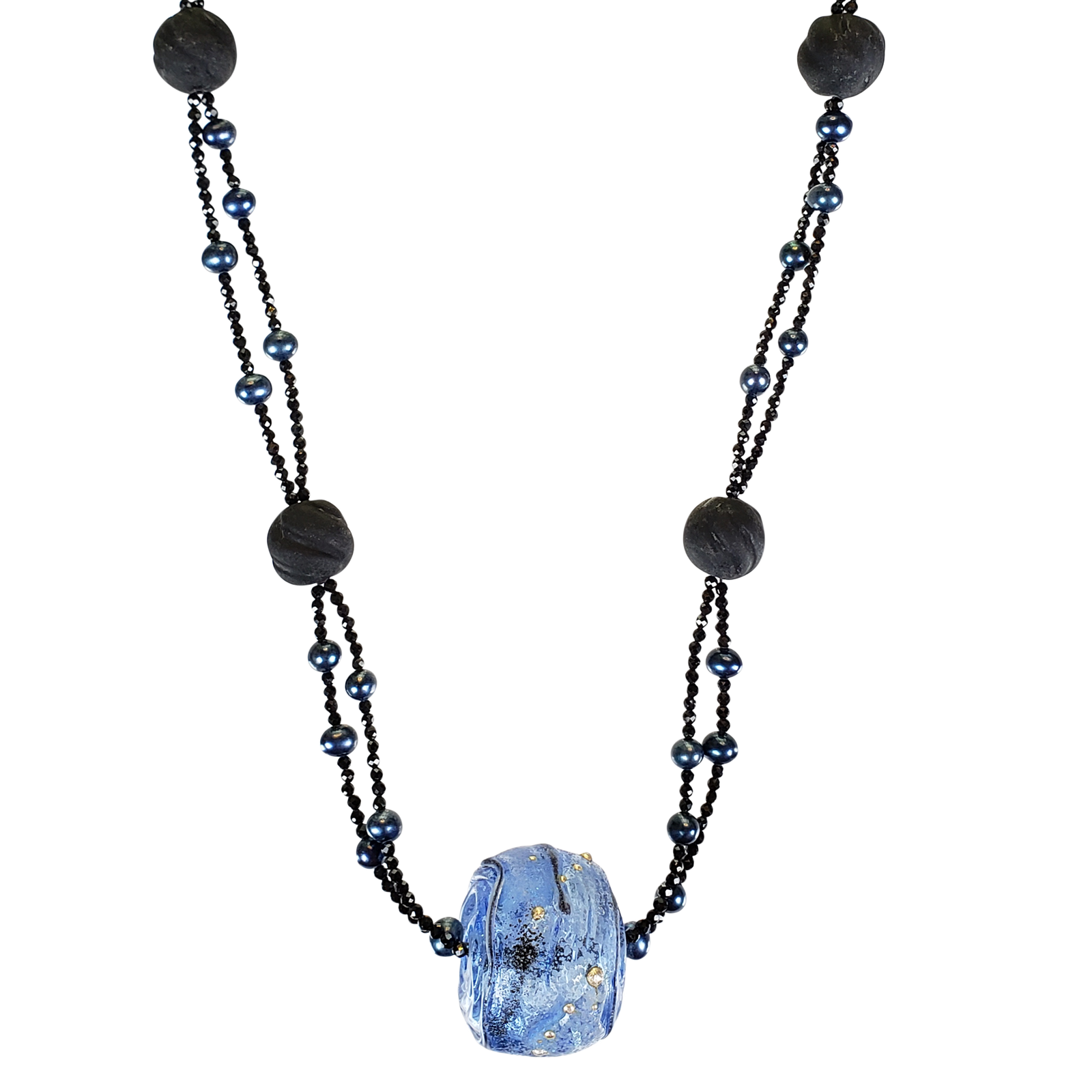 Becker Glass & Pearl Necklace