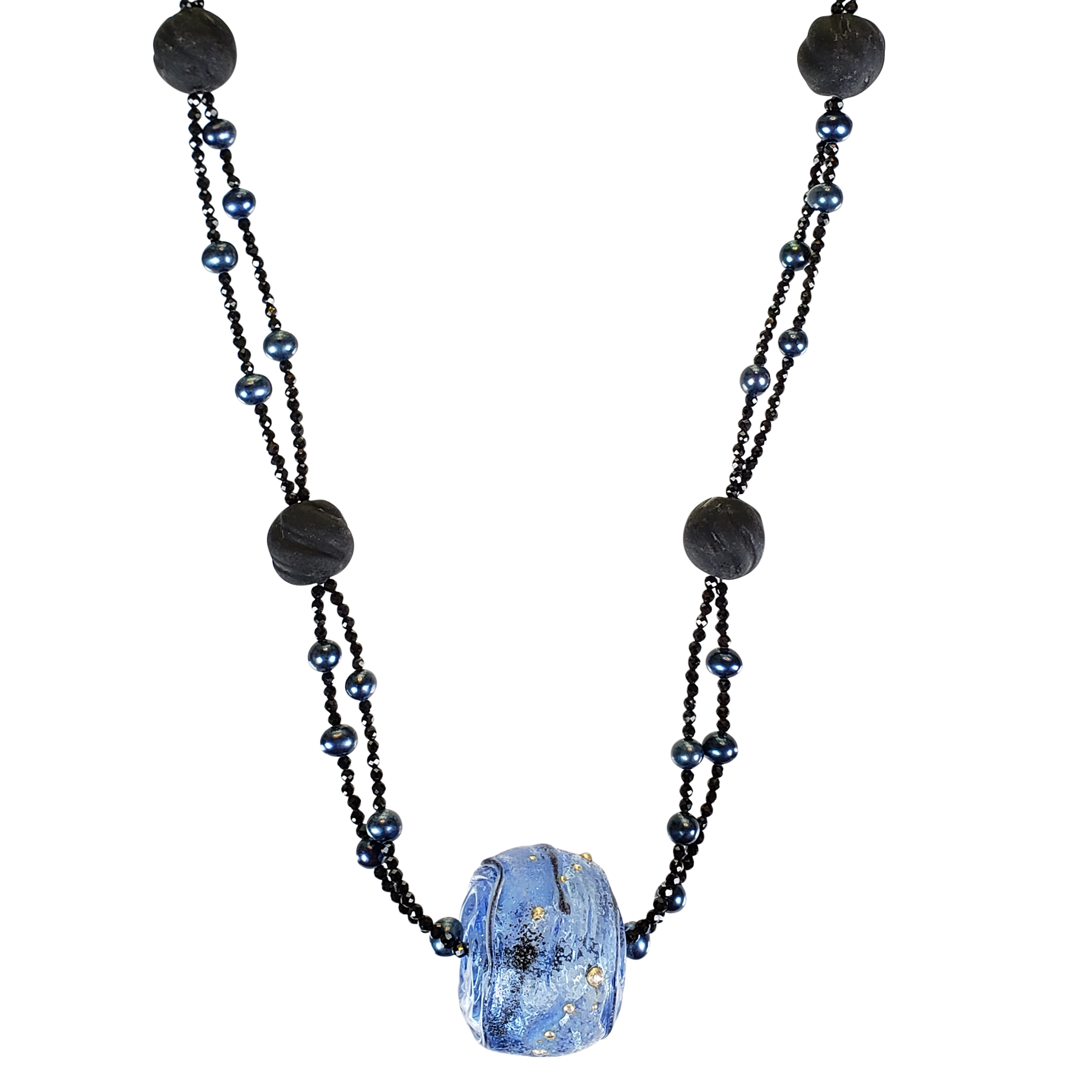 Becker Glass & Pearl Necklace