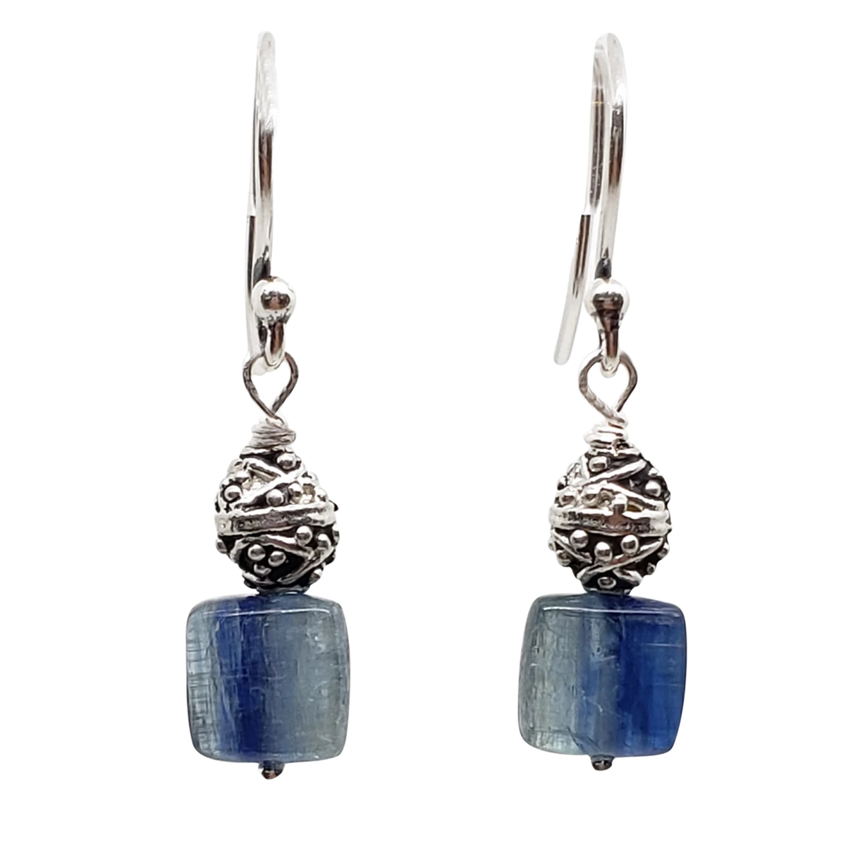 Kyanite & Pewter Single Stone Earrings (S)