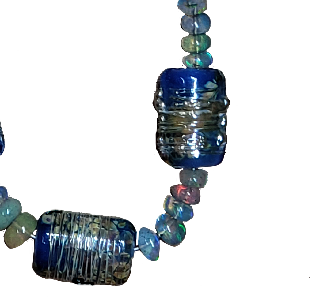 Opal & Glass Necklace