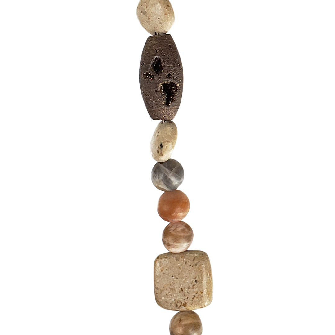 River Stone & Geode Necklace