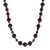 Tumbled Garnet & Swarovski Necklace